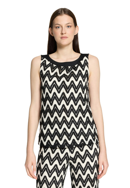 Shirt Kurz ohne Arm Black/Cream Bild 3