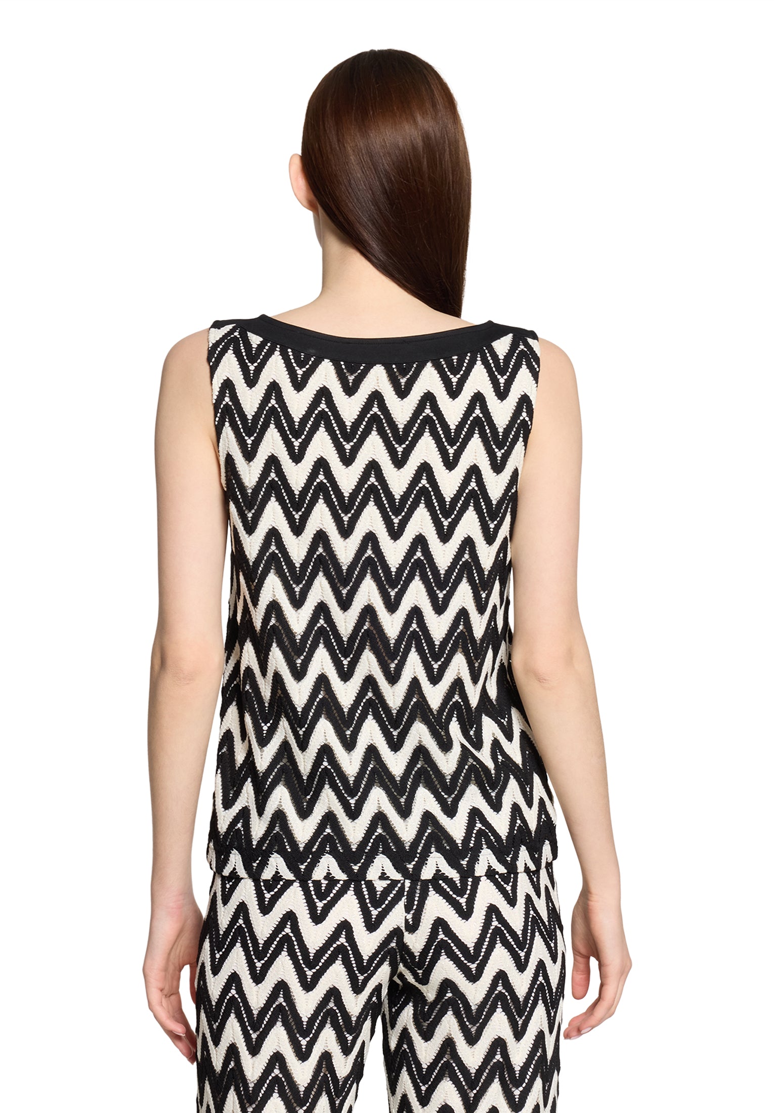 Shirt Kurz ohne Arm Black/Cream Bild 4