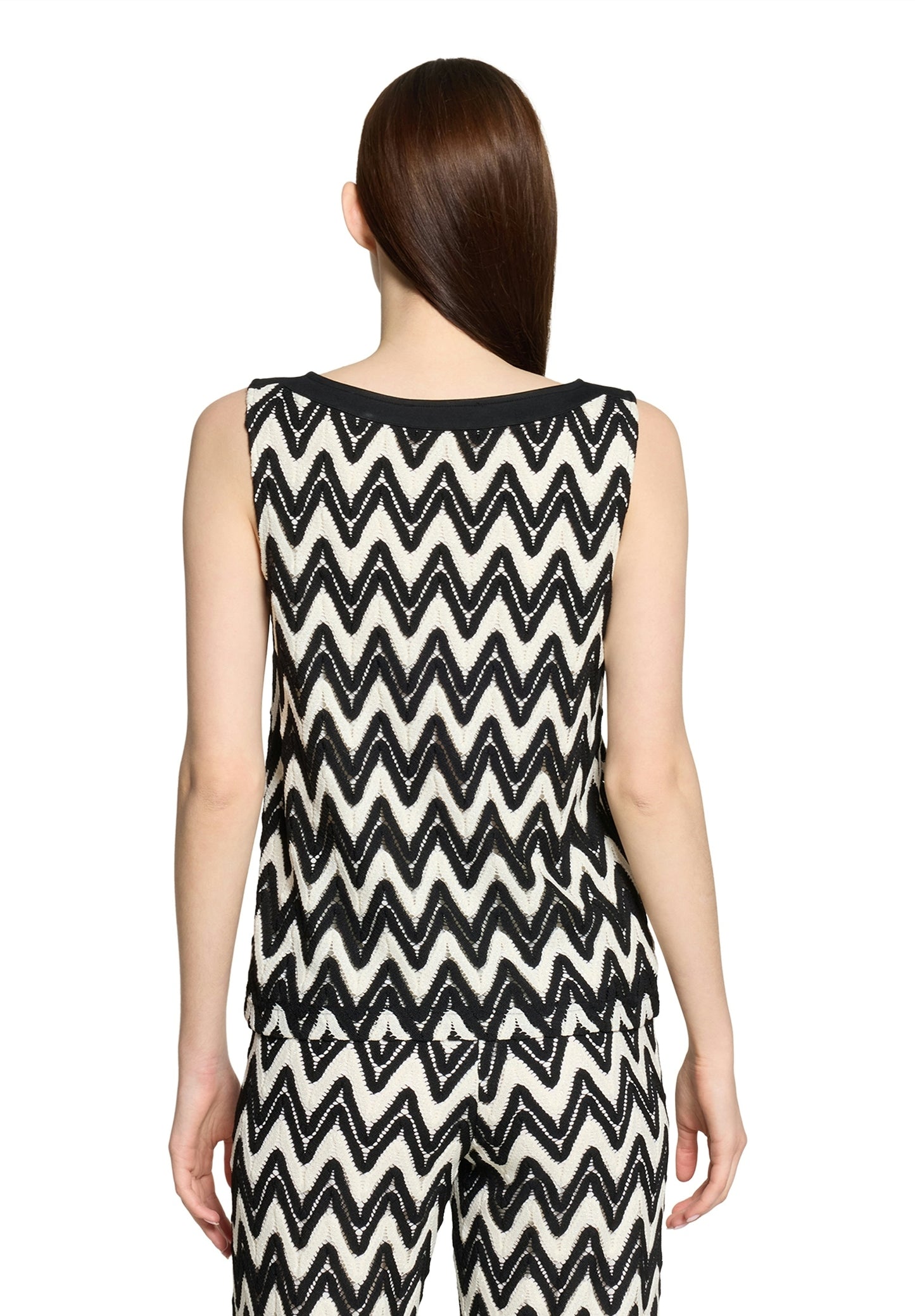 Shirt Kurz ohne Arm Black/Cream Bild 4
