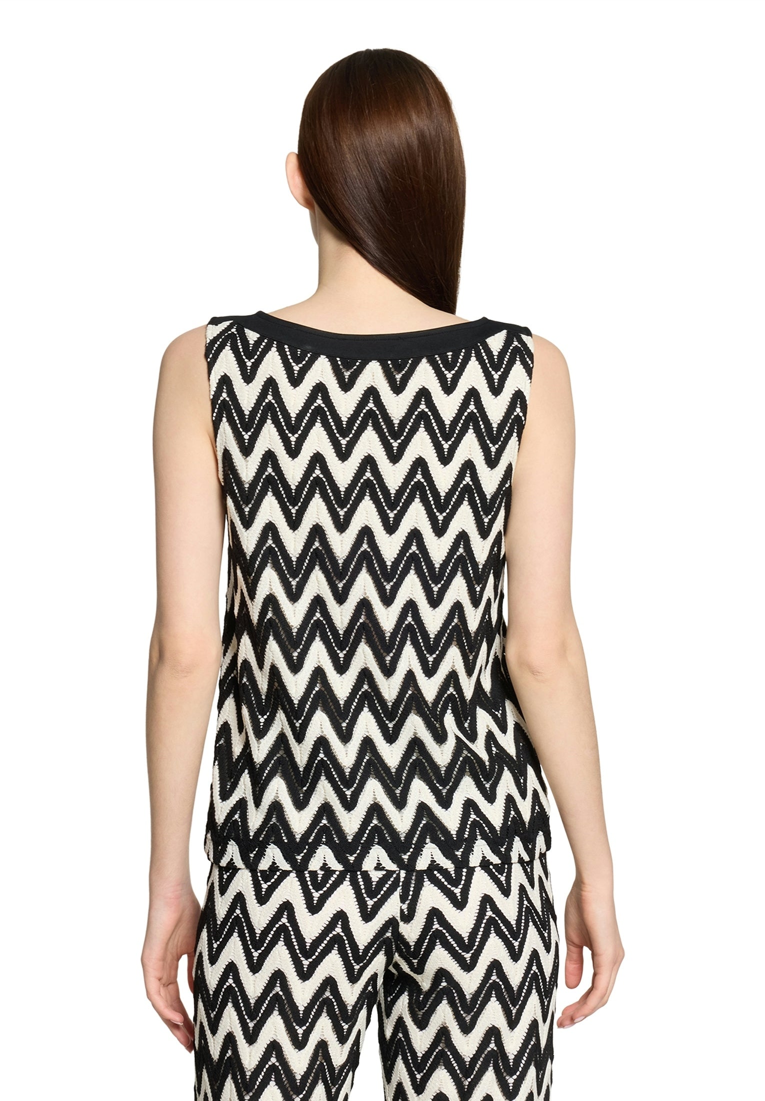 Shirt Kurz ohne Arm Black/Cream Bild 4