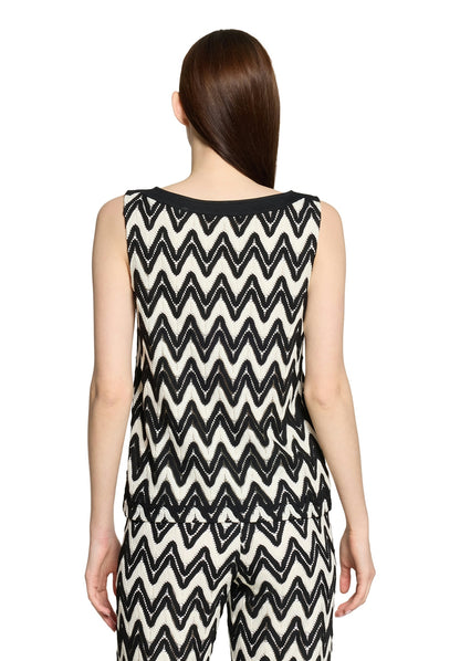 Shirt Kurz ohne Arm Black/Cream Bild 4