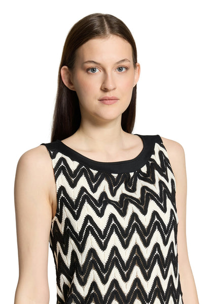 Shirt Kurz ohne Arm Black/Cream Bild 6