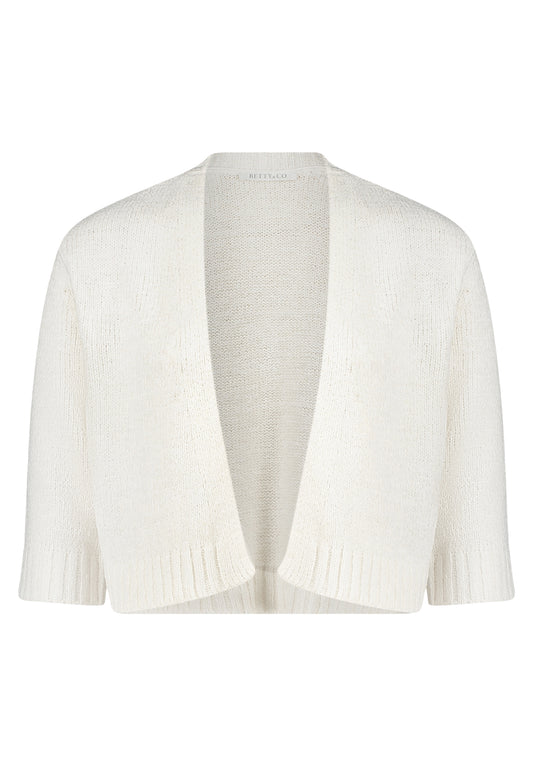 Strickjacke Kurz 3/4 Arm Offwhite Bild 1