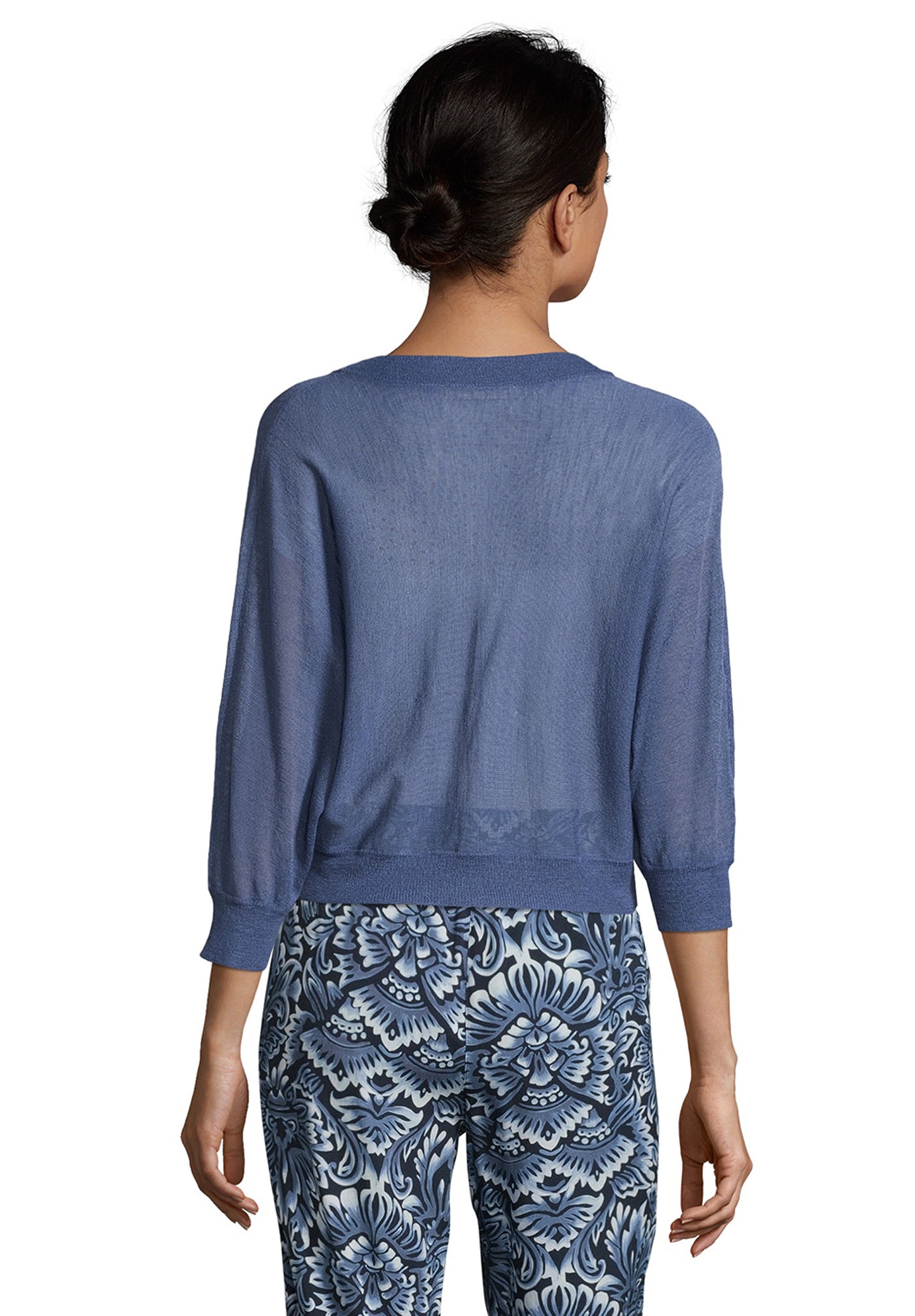 Strickjacke Kurz 3/4 Arm Bijou Blue Bild 3