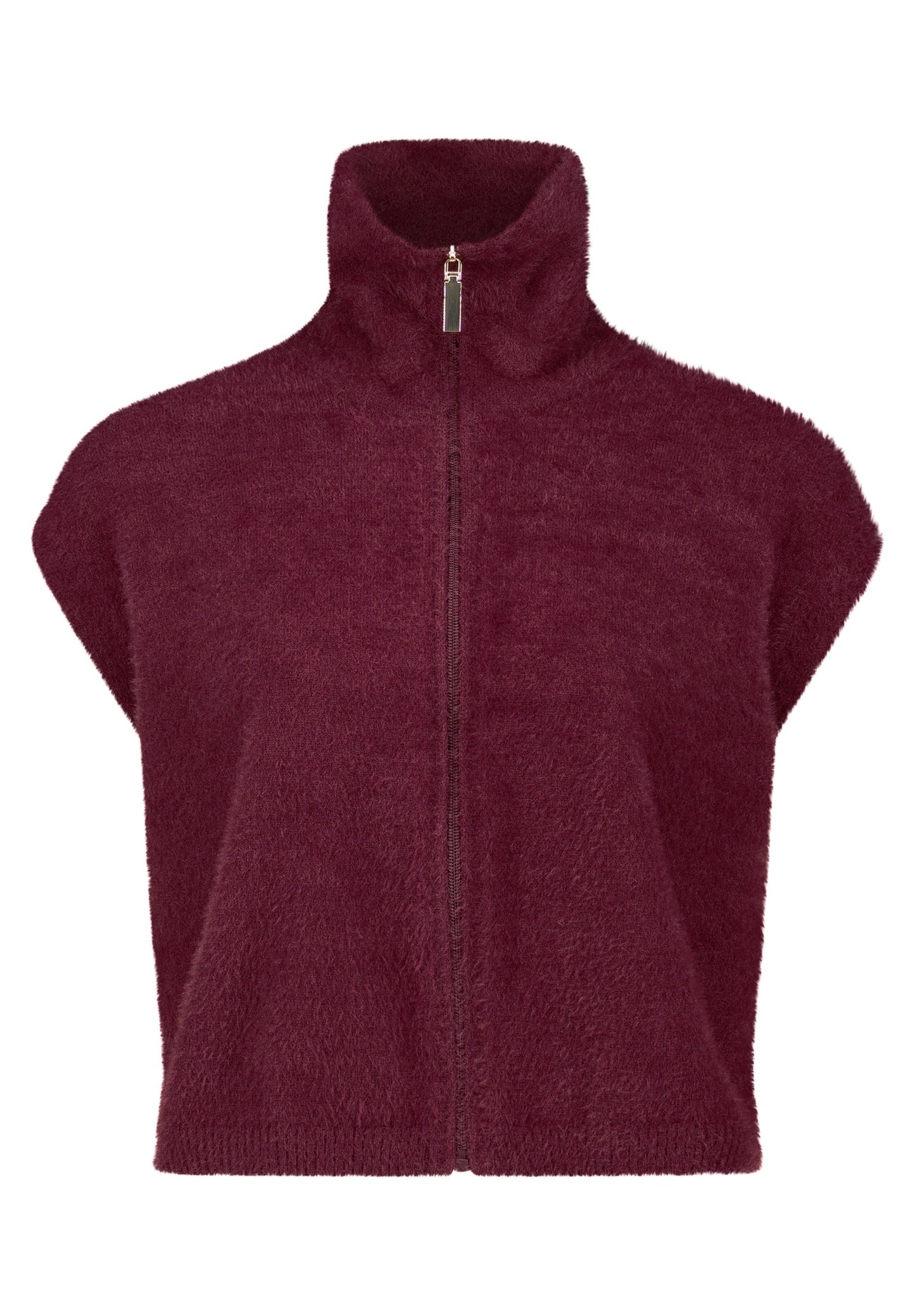 Strickjacke Kurz ohne Arm Fall Burgundy Bild 1
