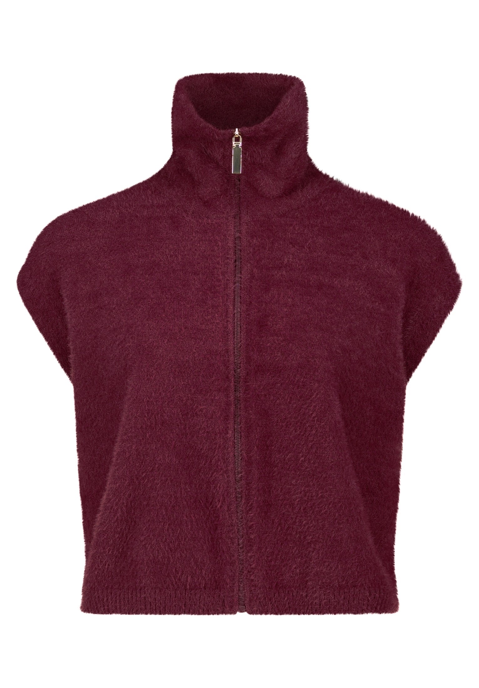 Strickjacke Kurz ohne Arm Fall Burgundy Bild 1