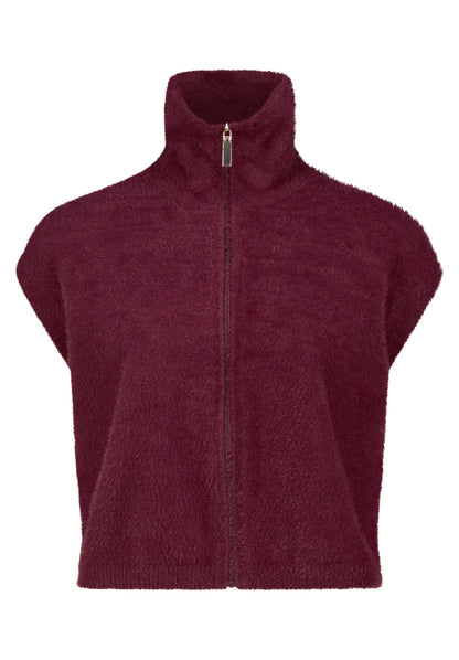 Strickjacke Kurz ohne Arm Fall Burgundy Bild 1