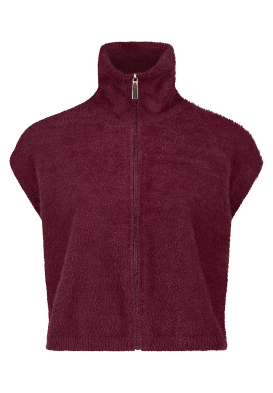 Strickjacke Kurz ohne Arm Fall Burgundy Bild 1