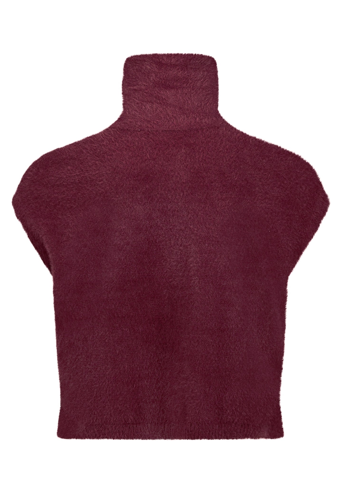 Strickjacke Kurz ohne Arm Fall Burgundy Bild 2