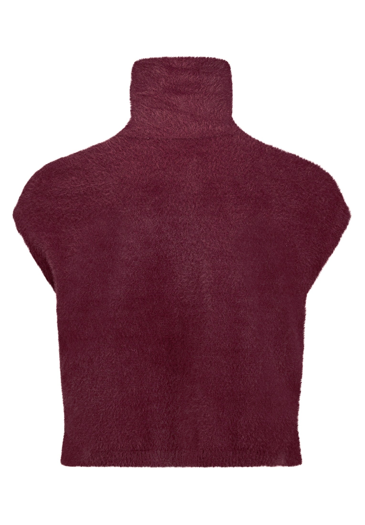 Strickjacke Kurz ohne Arm Fall Burgundy Bild 2