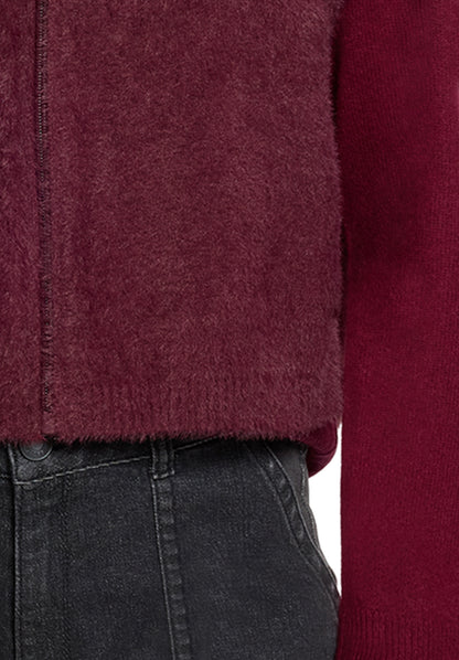 Strickjacke Kurz ohne Arm Fall Burgundy Bild 7