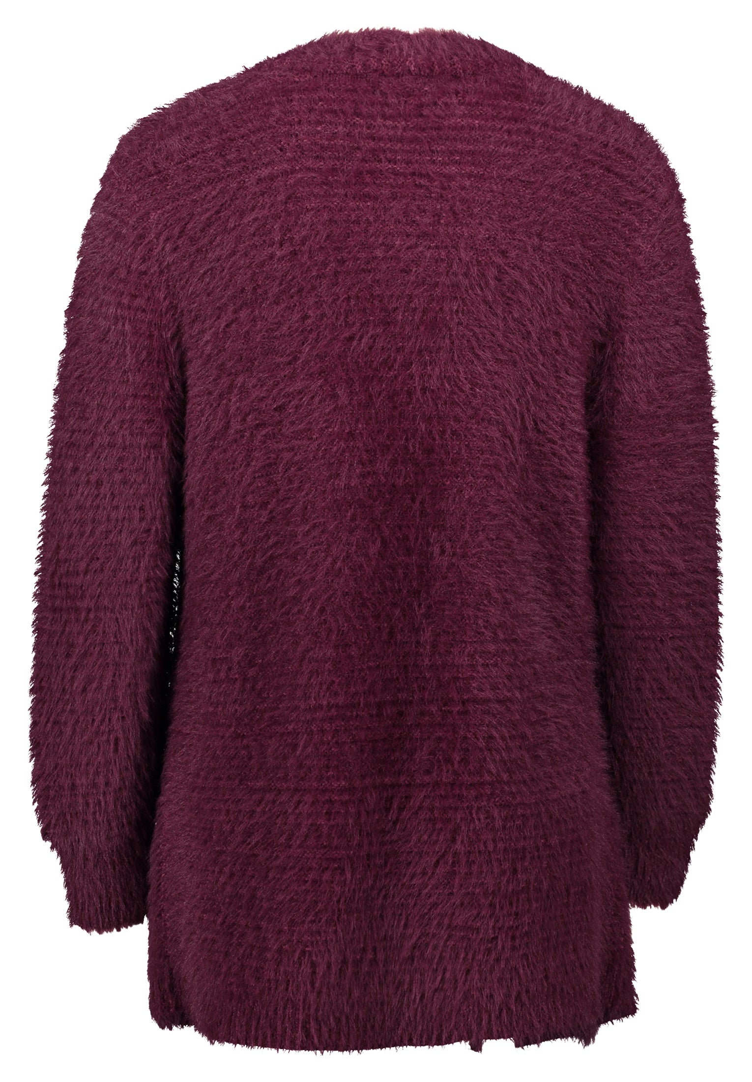 Strickjacke Lang 1/1 Arm Dark Aubergine Bild 2