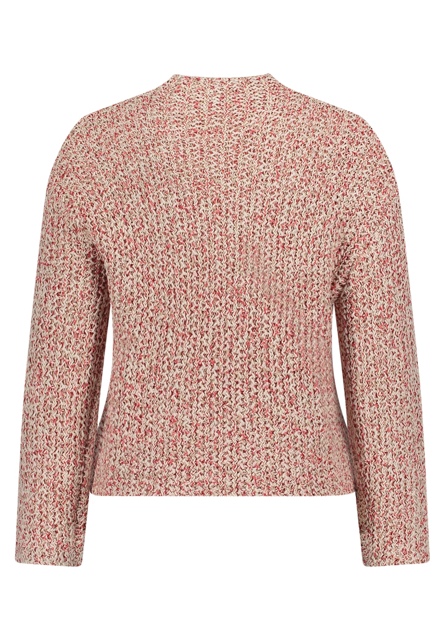 Strickpullover Kurz 1/1 Arm Nature/Red Bild 7