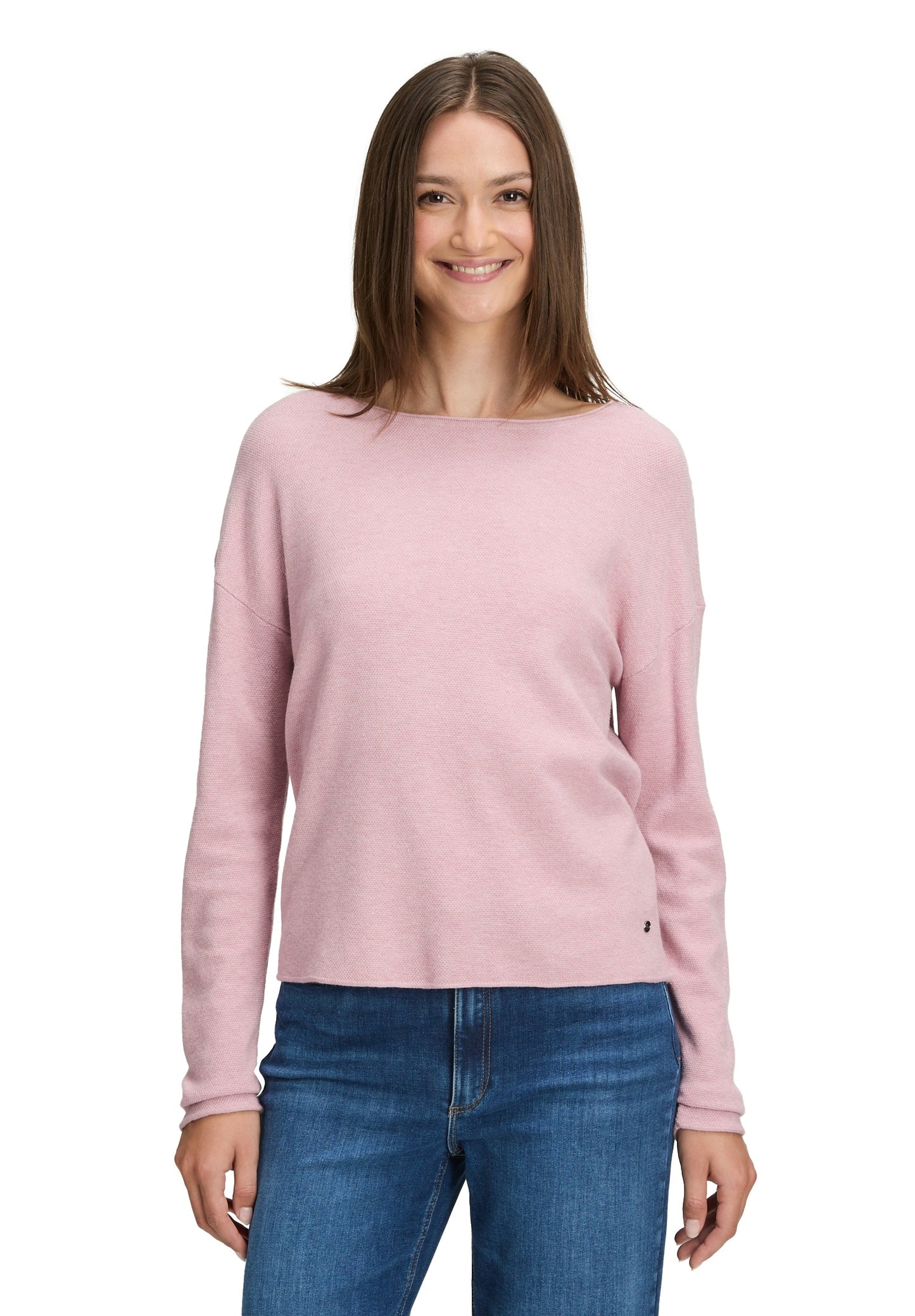 Strickpullover Kurz 1/1 Arm Rose Melange Bild 3