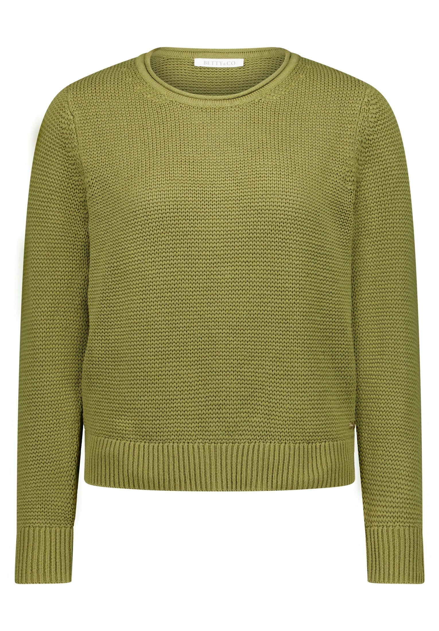 Strickpullover Kurz 1/1 Arm Olive Drab Bild 1