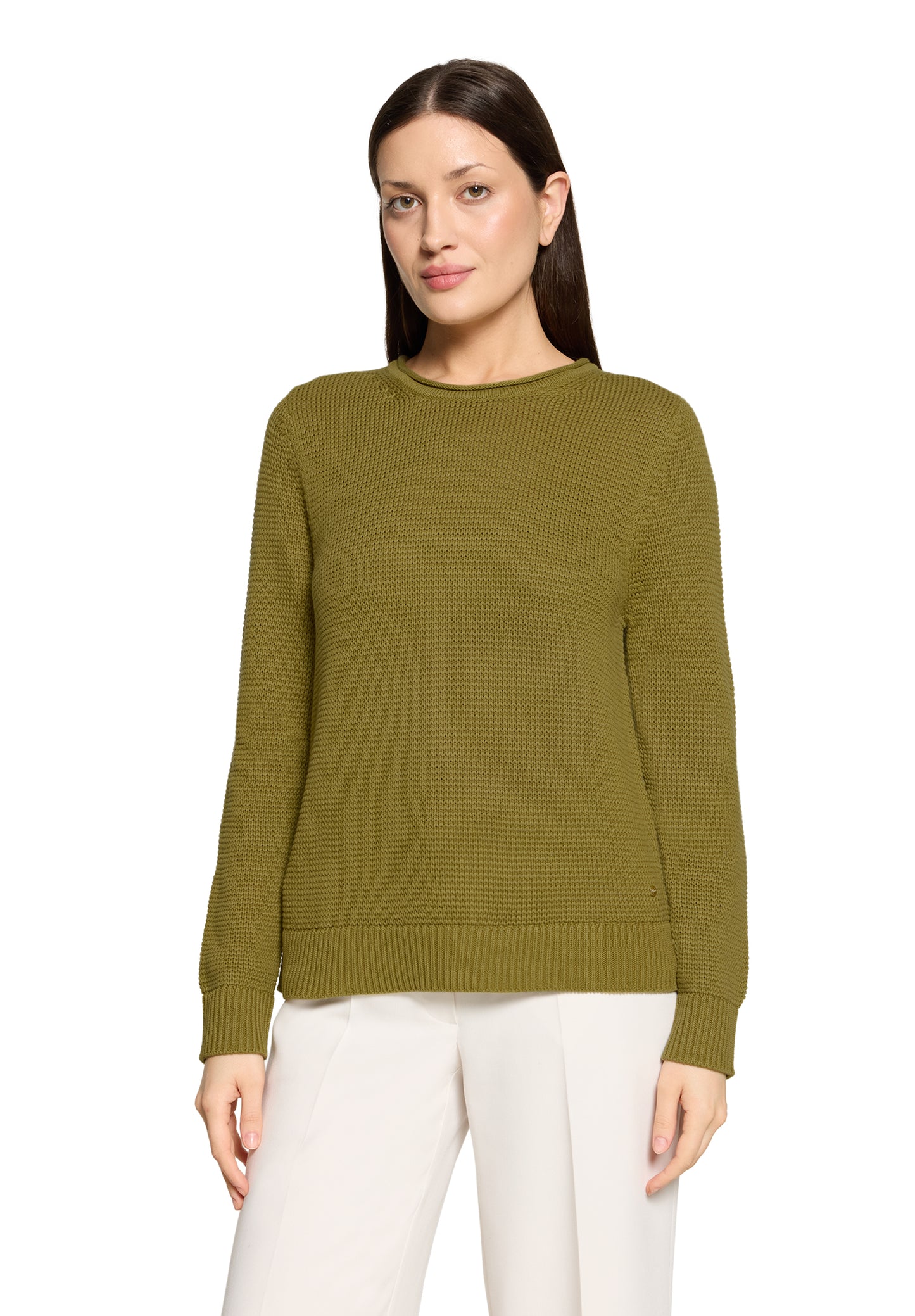 Strickpullover Kurz 1/1 Arm Olive Drab Bild 3
