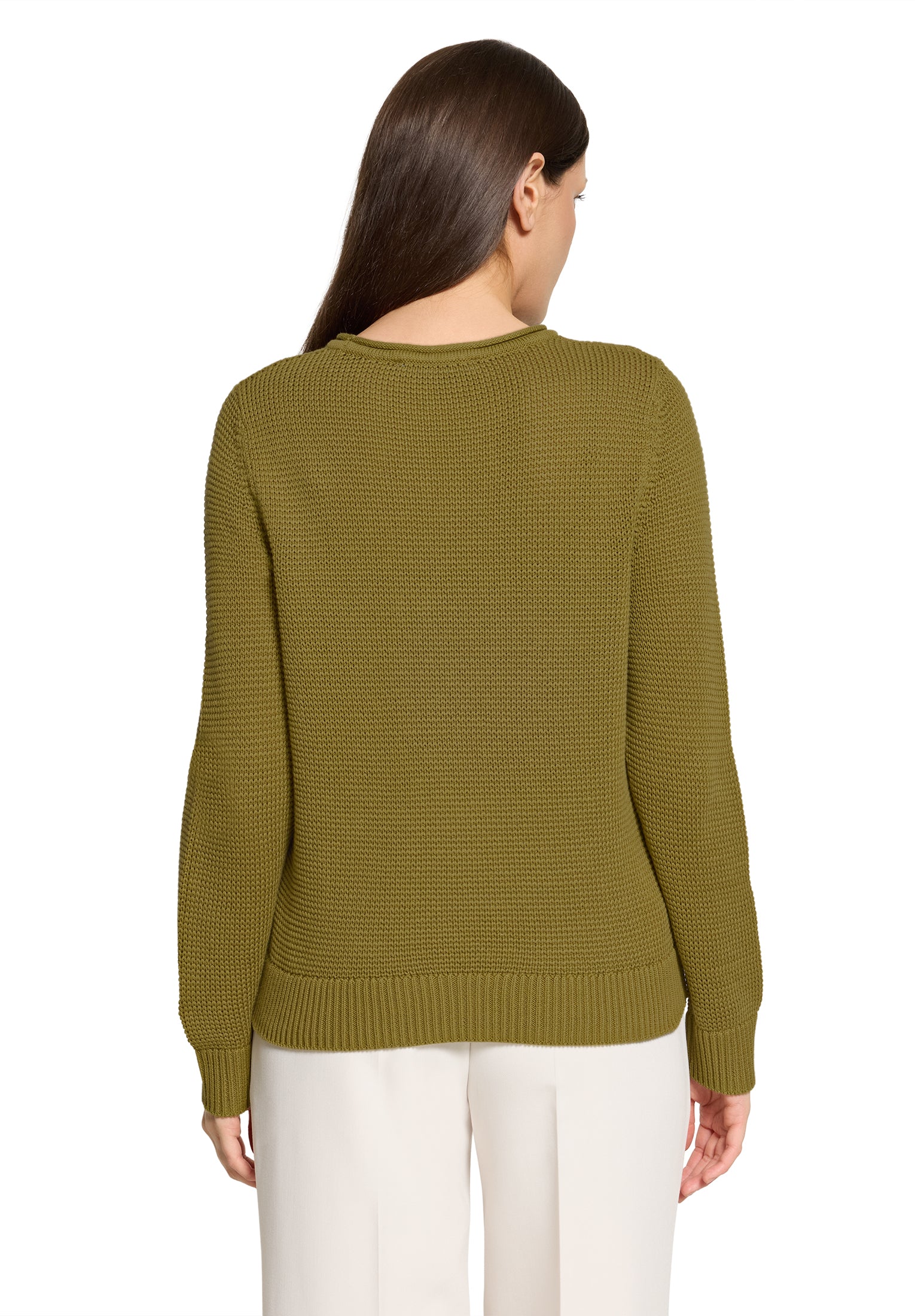 Strickpullover Kurz 1/1 Arm Olive Drab Bild 4