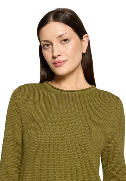 Strickpullover Kurz 1/1 Arm Olive Drab Bild 6