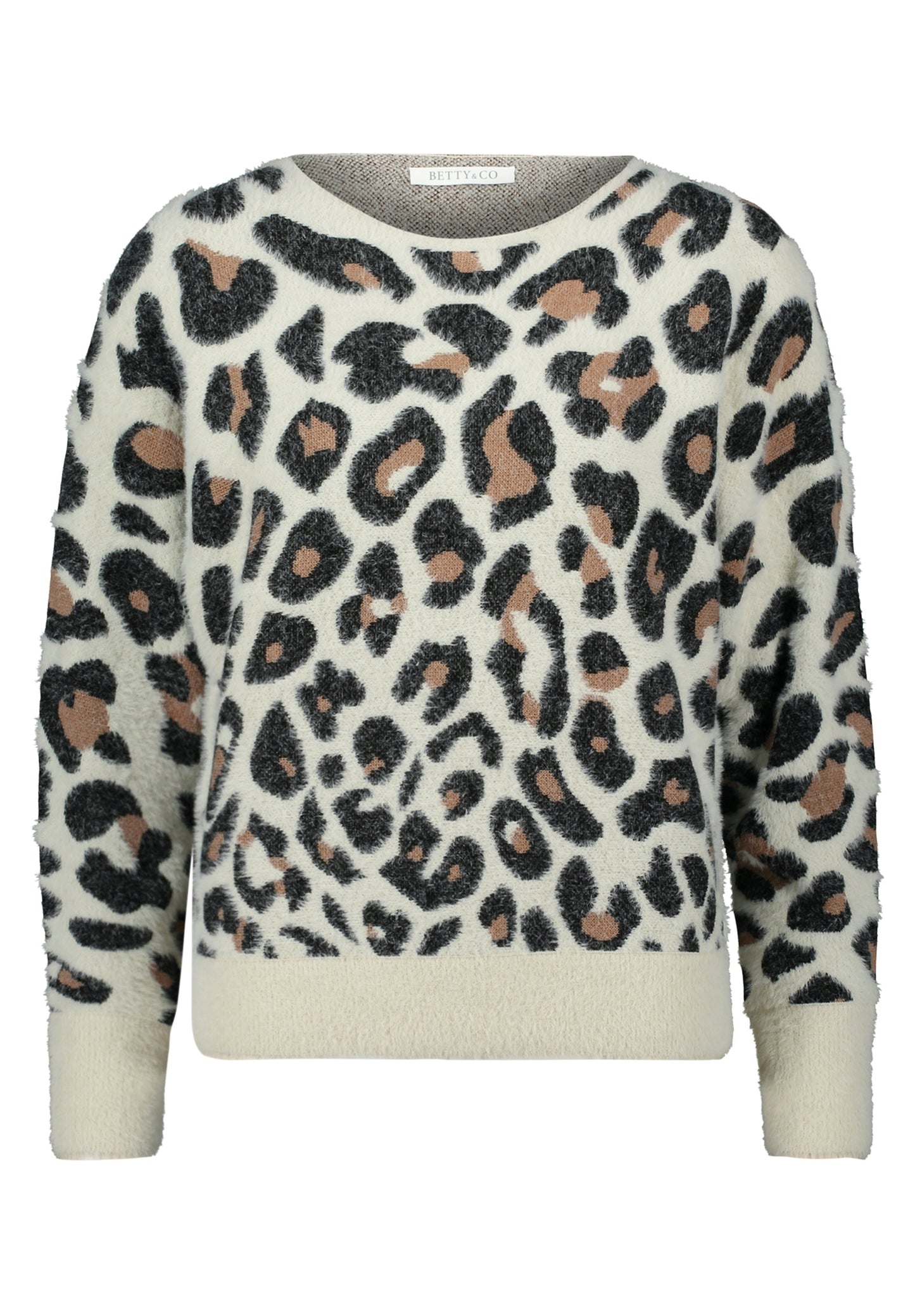 Strickpullover Kurz 1/1 Arm Cream/Black Bild 1