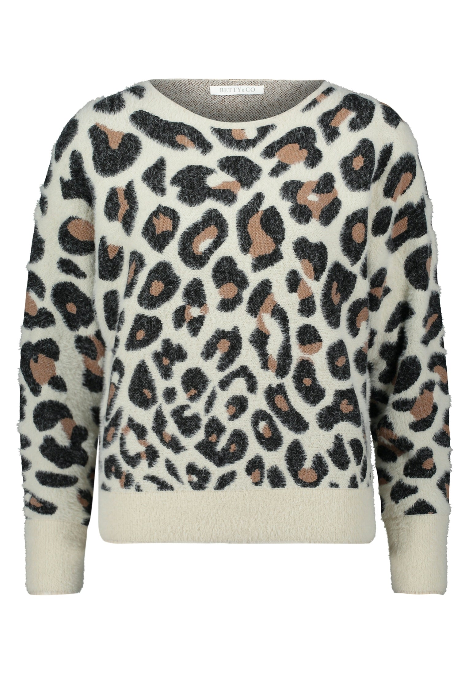 Strickpullover Kurz 1/1 Arm Cream/Black Bild 1