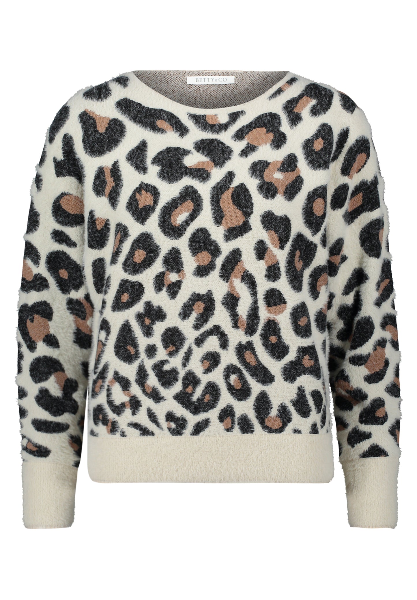 Strickpullover Kurz 1/1 Arm Cream/Black Bild 1