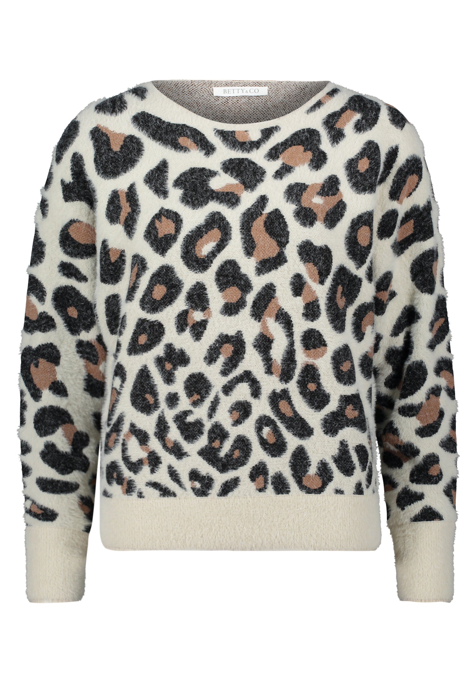 Strickpullover Kurz 1/1 Arm Cream/Black Bild 1