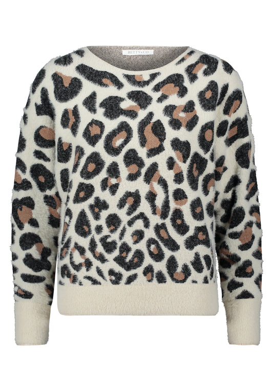 Strickpullover Kurz 1/1 Arm Cream/Black Bild 1