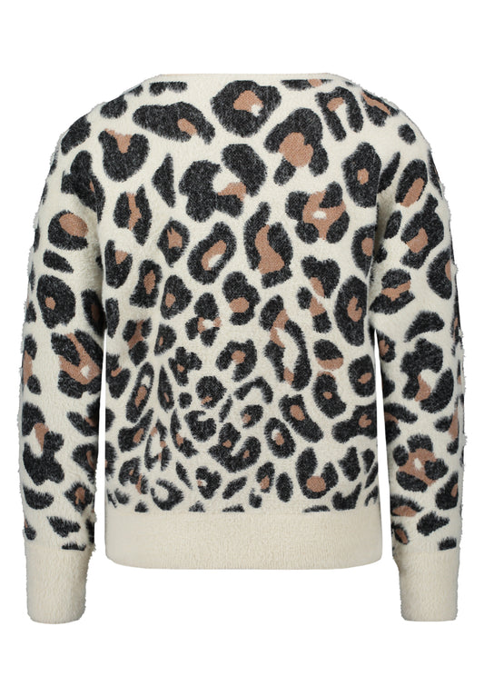 Strickpullover Kurz 1/1 Arm Cream/Black Bild 2