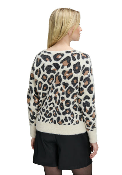 Strickpullover Kurz 1/1 Arm Cream/Black Bild 4