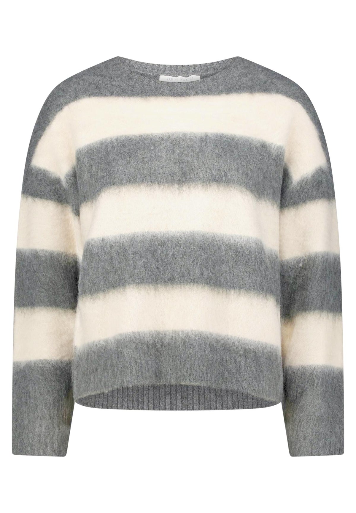 Strickpullover Kurz 1/1 Arm Grey/Cream Bild 1