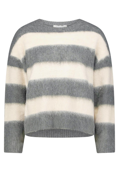 Strickpullover Kurz 1/1 Arm Grey/Cream Bild 1