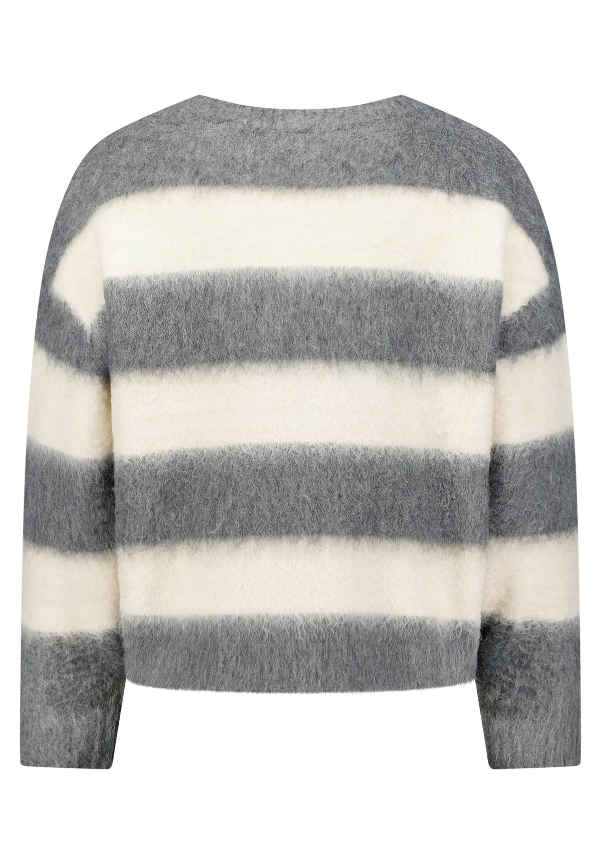 Strickpullover Kurz 1/1 Arm Grey/Cream Bild 2