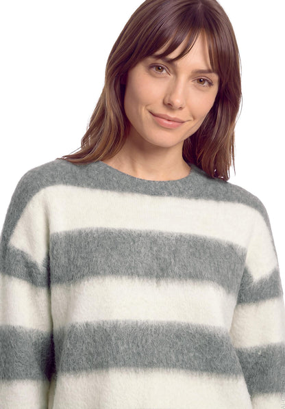 Strickpullover Kurz 1/1 Arm Grey/Cream Bild 6