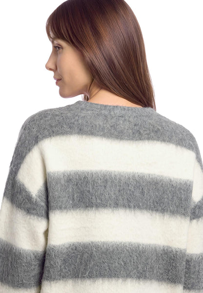 Strickpullover Kurz 1/1 Arm Grey/Cream Bild 7