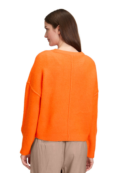 Strickpullover Kurz 1/1 Arm Neon Orange Bild 4
