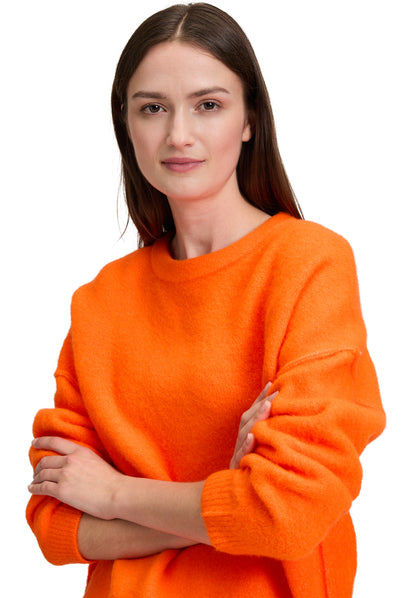 Strickpullover Kurz 1/1 Arm Neon Orange Bild 6