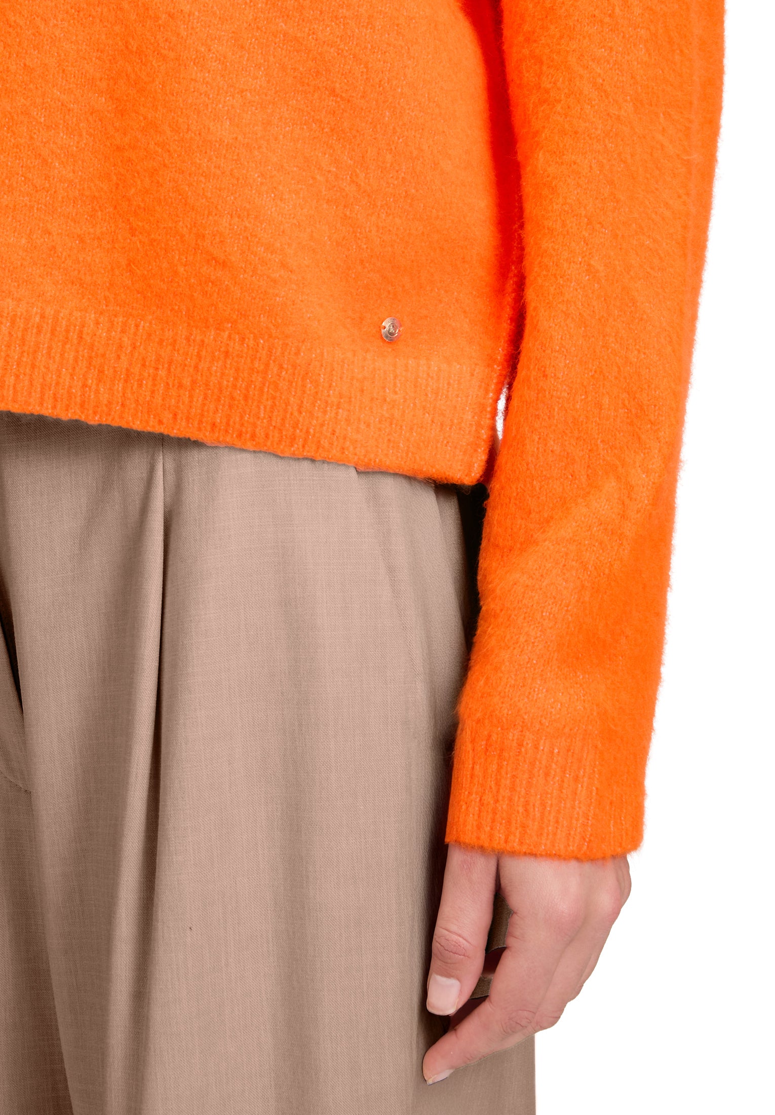 Strickpullover Kurz 1/1 Arm Neon Orange Bild 7