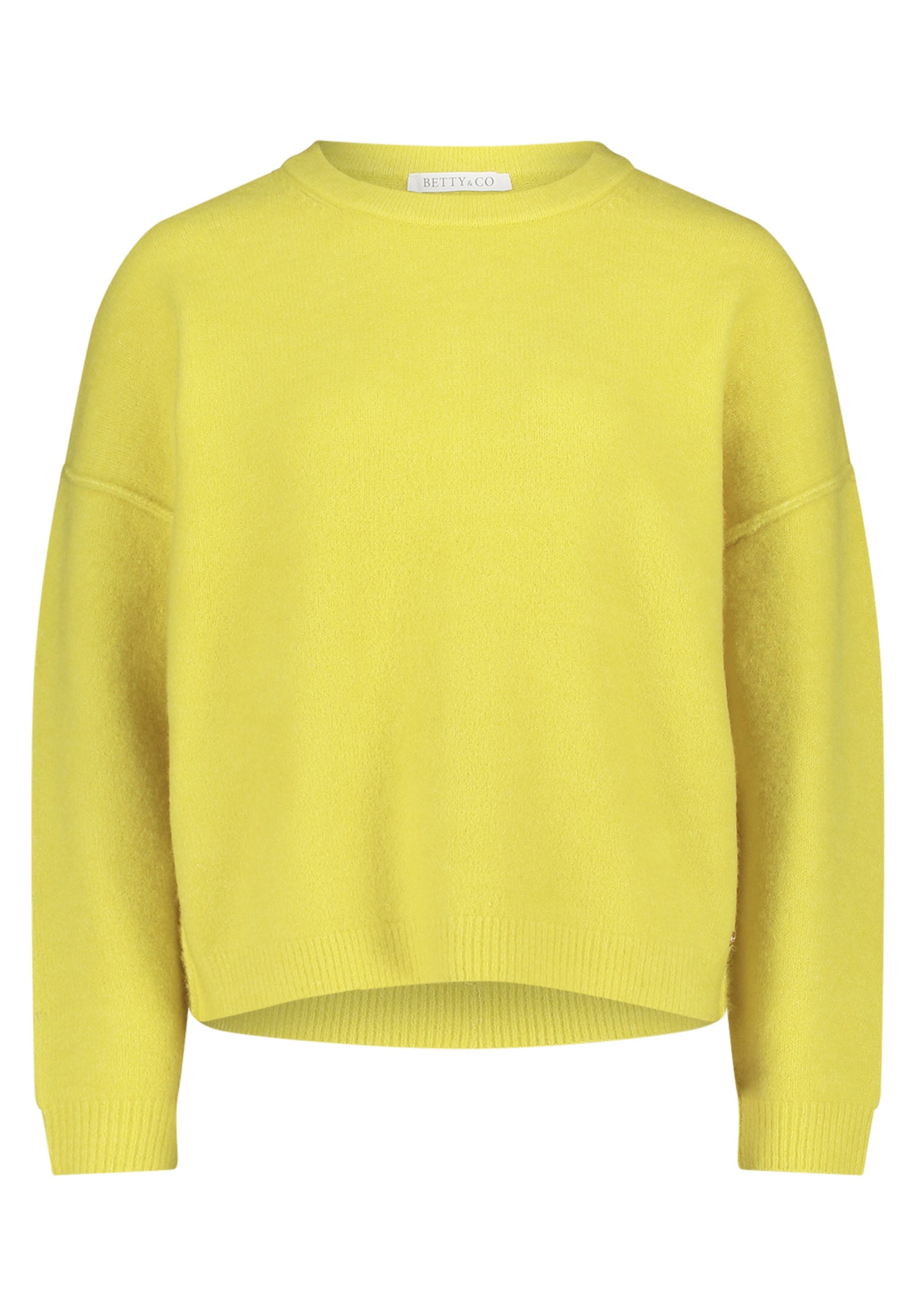 Strickpullover Kurz 1/1 Arm Neon Yellow Bild 1