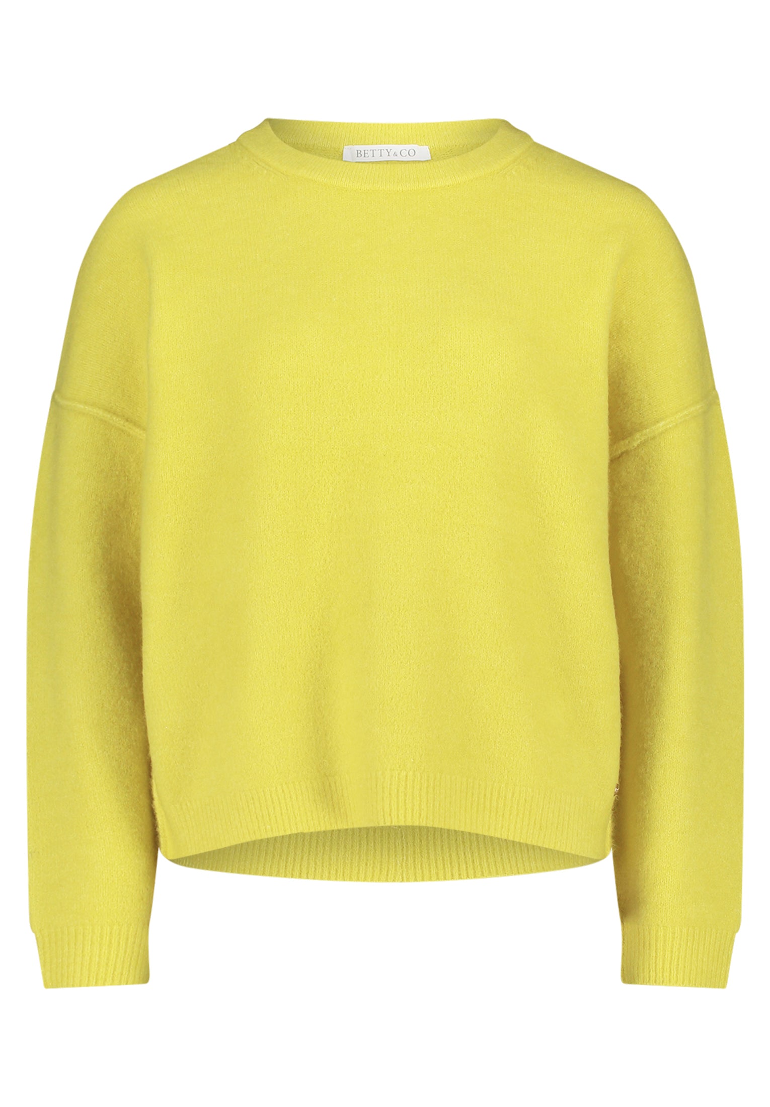 Strickpullover Kurz 1/1 Arm Neon Yellow Bild 1