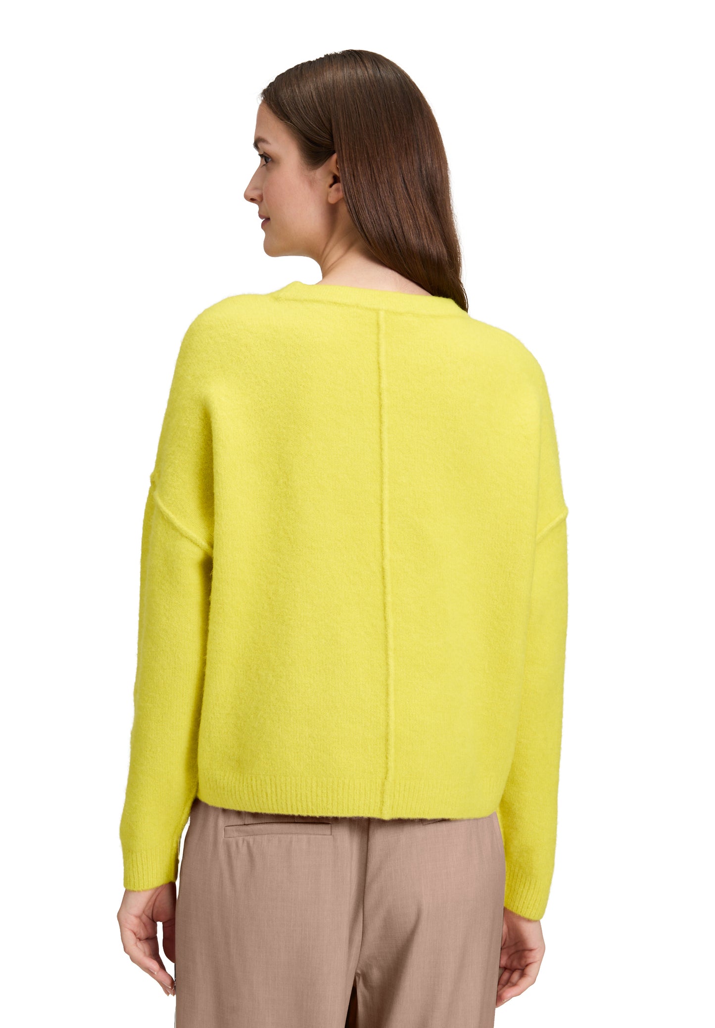 Strickpullover Kurz 1/1 Arm Neon Yellow Bild 4