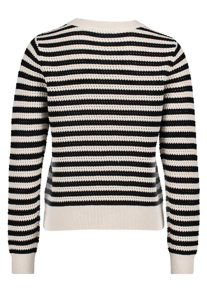 Strickpullover Kurz 1/1 Arm Cream/Black Bild 7