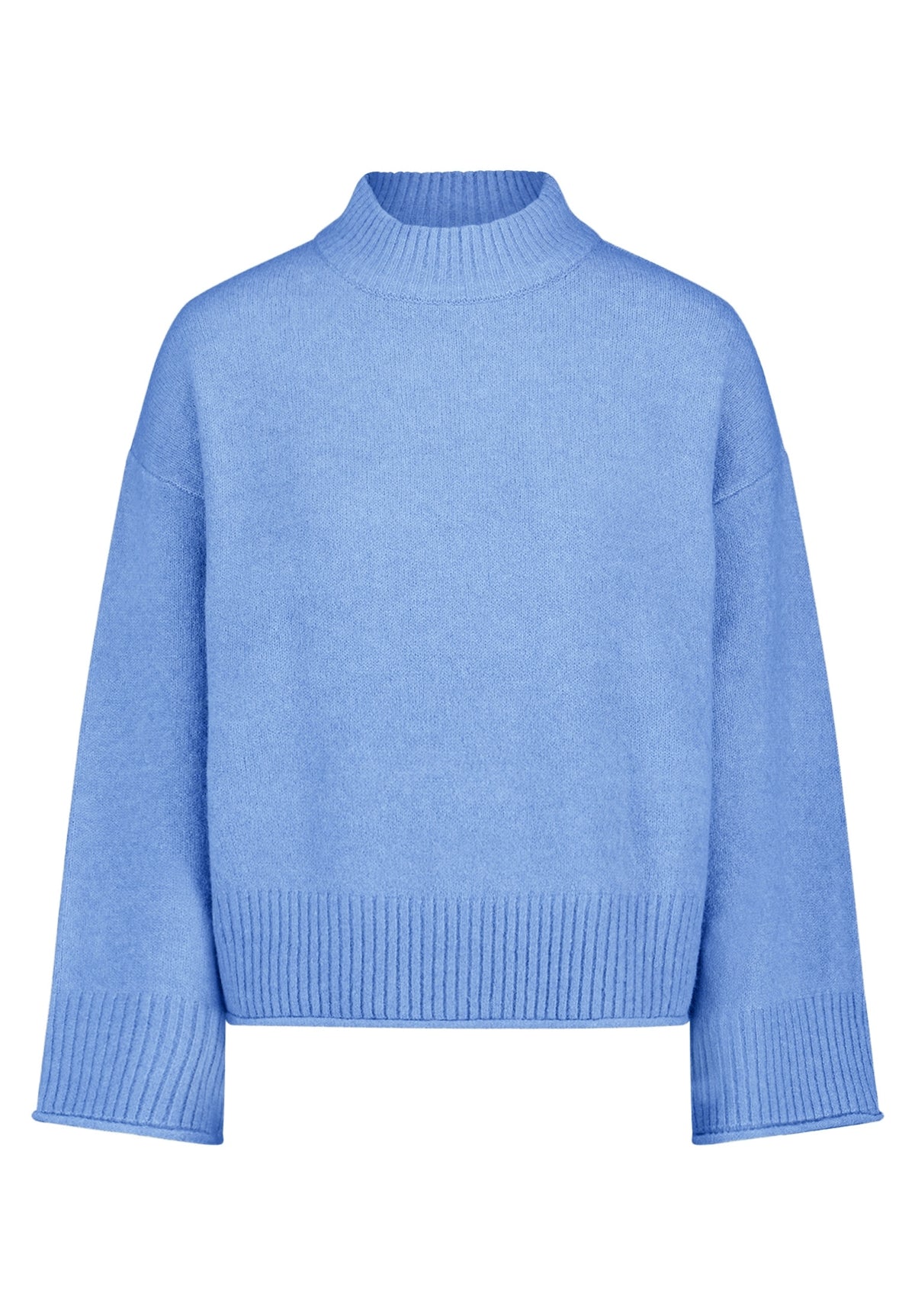 Strickpullover Kurz 1/1 Arm Blue Melange Bild 1