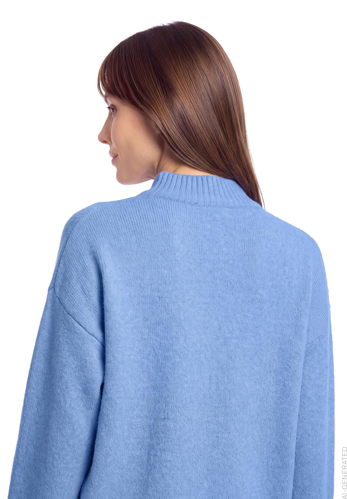 Strickpullover Kurz 1/1 Arm Blue Melange Bild 6