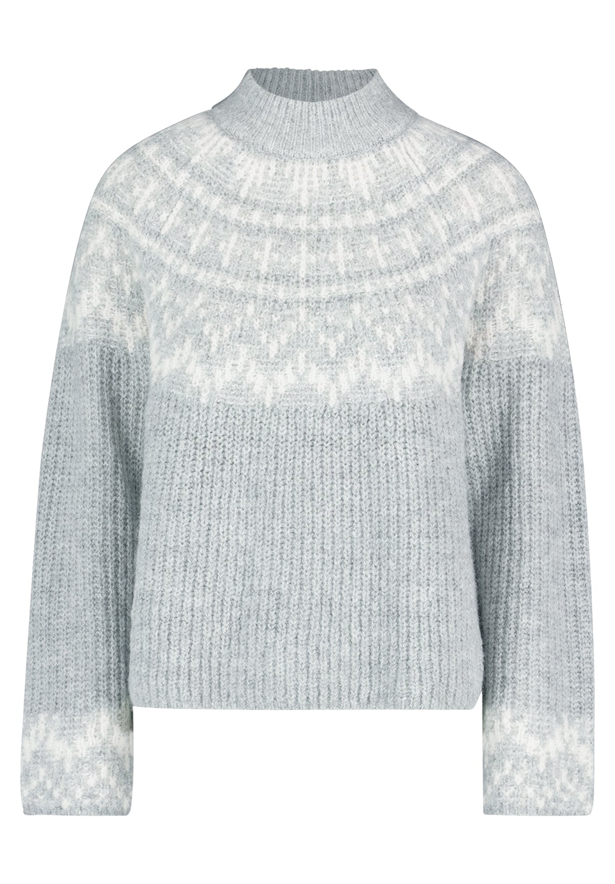 Strickpullover Kurz 1/1 Arm Grey/Cream Bild 1