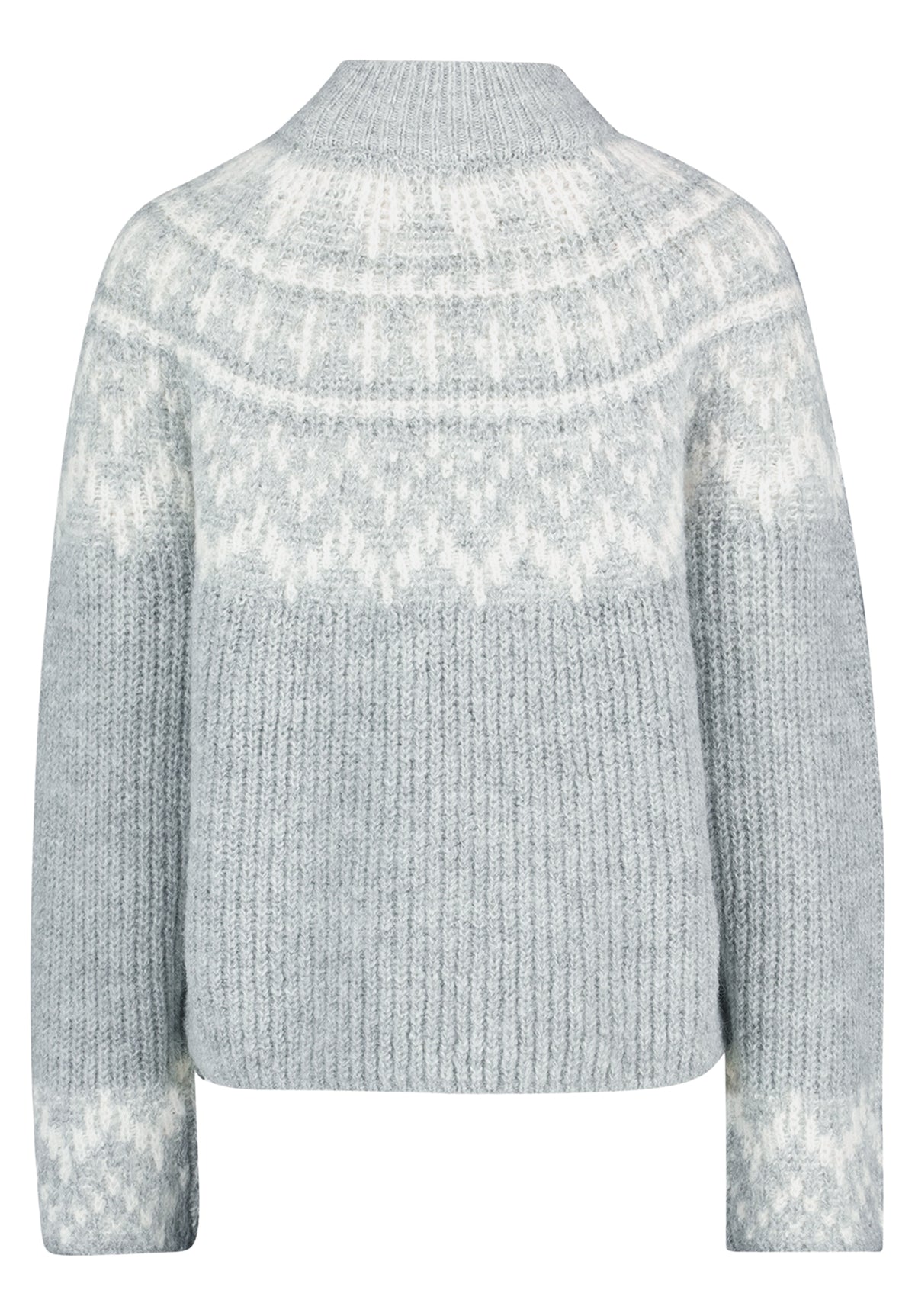 Strickpullover Kurz 1/1 Arm Grey/Cream Bild 2