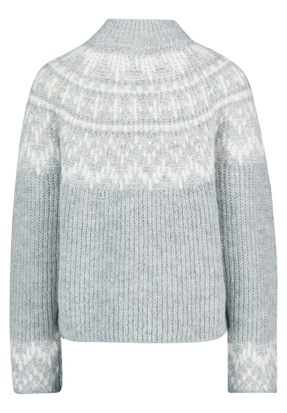 Strickpullover Kurz 1/1 Arm Grey/Cream Bild 2
