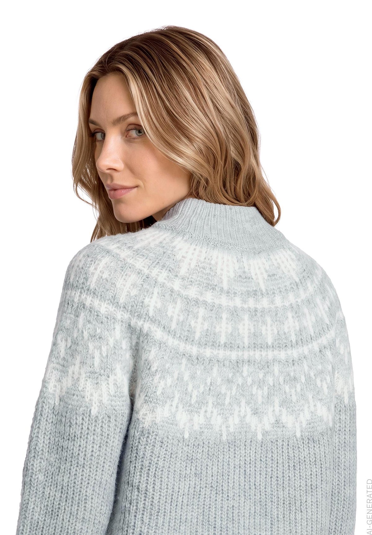 Strickpullover Kurz 1/1 Arm Grey/Cream Bild 7