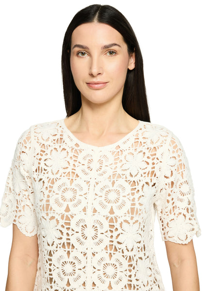 Strickpullover Kurz 1/2 Arm Offwhite Bild 6