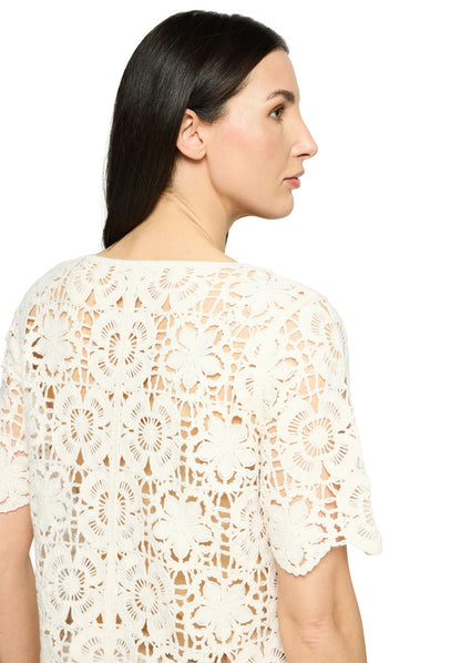 Strickpullover Kurz 1/2 Arm Offwhite Bild 7