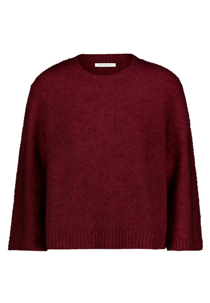 Strickpullover Kurz 3/4 Arm Middle Red Melange Bild 1